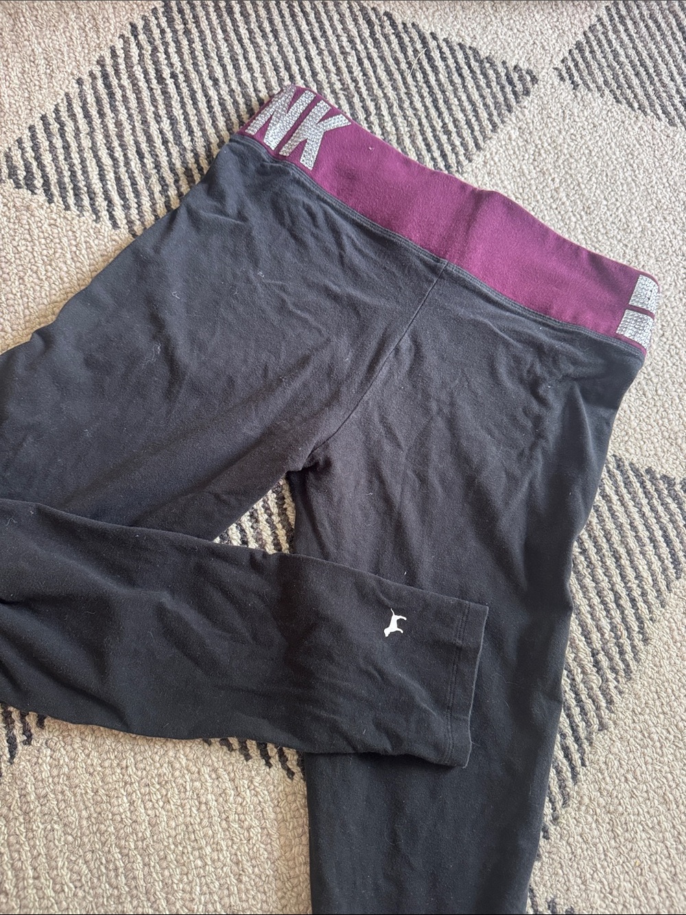 vintage 2012 pink victoria’s secret yoga leggings